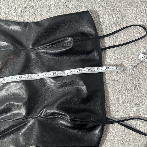 NWT Steve Madden black metallic vegan leather midi size M - Picture 8 of 9